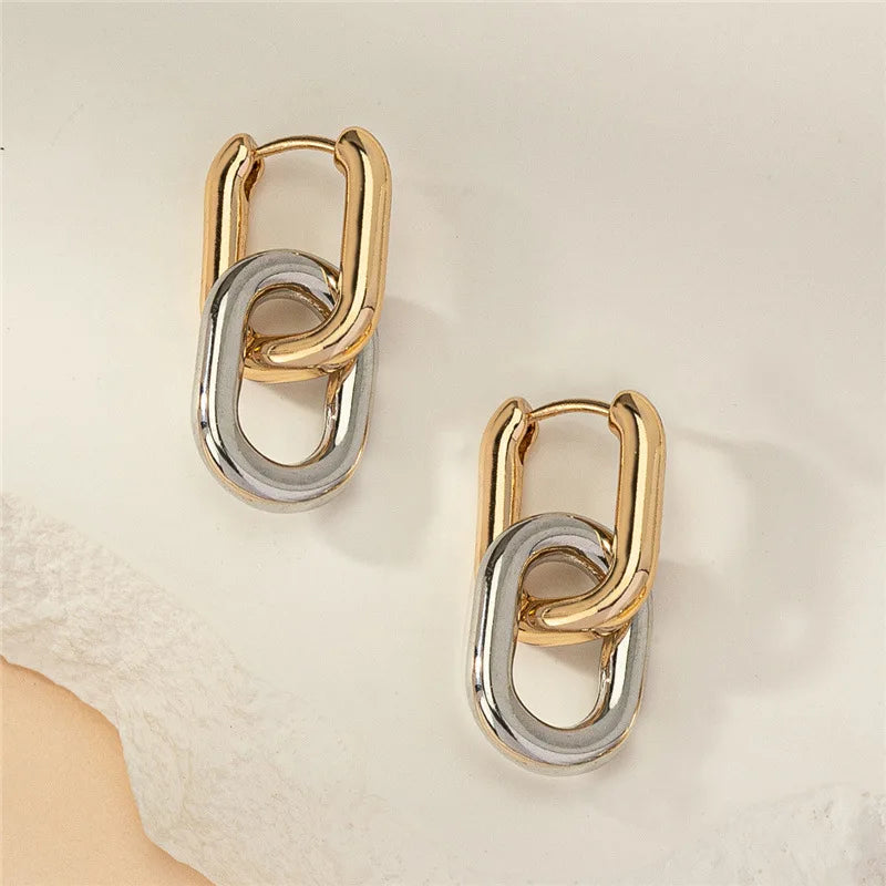 2PC Simple and Fashionable U-shaped Earrings Exquisite Women's Daily Leisure Party Earrings Outdoor Festival Gifts-030