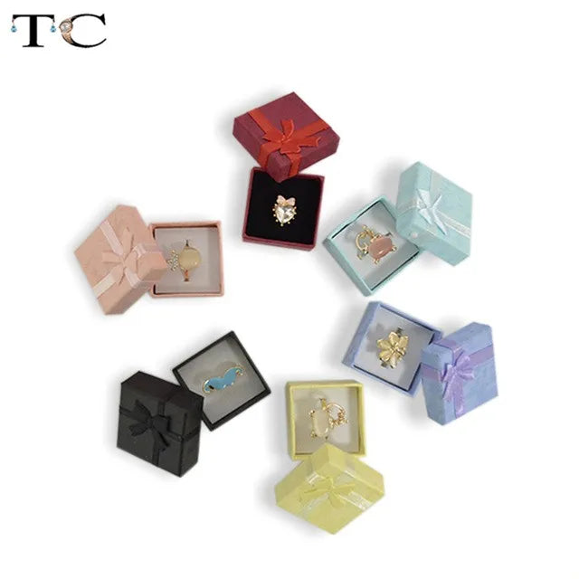 Jewelry Organizer Storage Gift Box Necklace Earrings Ring Box Paper Jewellry Packaging Container