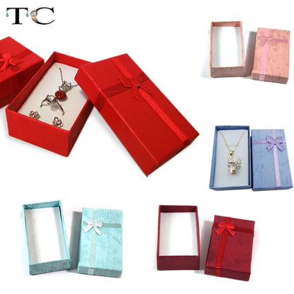 Jewelry Organizer Storage Gift Box Necklace Earrings Ring Box Paper Jewellry Packaging Container