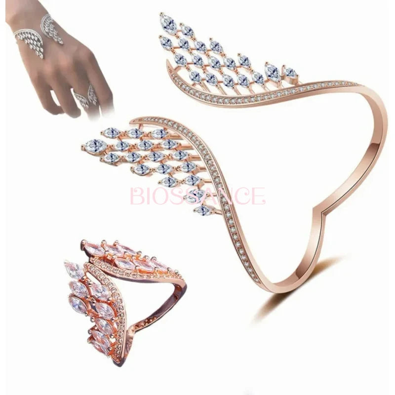 BIOSSANCE Ensemble de bagues et bracelets en zircon incrusté