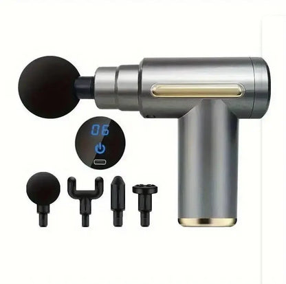 Pistolet de massage relaxant, mini masseur électrique pour le cou, la colonne cervicale, le fascia, fitness, avec plusieurs accessoires rechargeables par USB