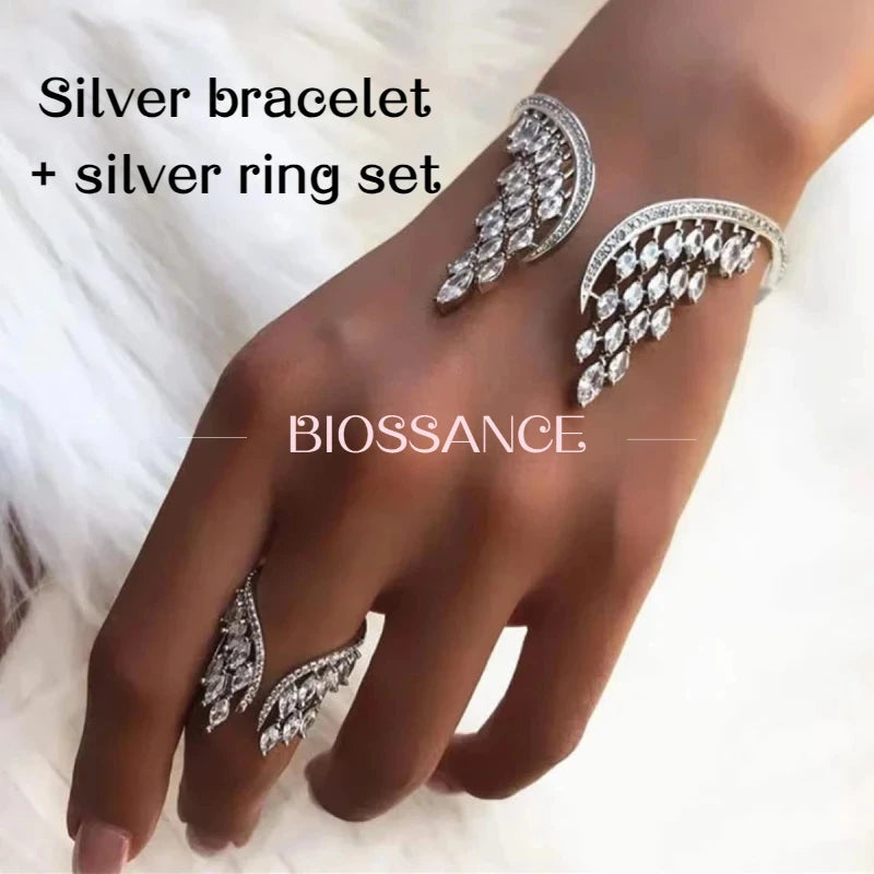 BIOSSANCE Ensemble de bagues et bracelets en zircon incrusté